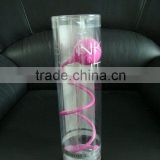 clear and plastic tube with customized in any designs,can display the product clearly .