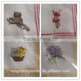 100% Cotton Waffle Embroidered Tea Towel thumbnail-2