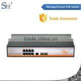 IEEE802.3 at IP Surveillance Cameras Din Rail 8 Full Gigabit Poe Switch thumbnail-2