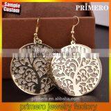 Hot Selling Fashion Matte Popular Elements Hollow Tree Stup Earrings