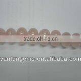 Natural Stone Madagascar Rose Quartz Rondelle thumbnail-1