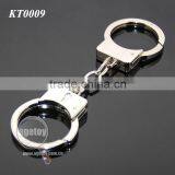 Mini Handcuff Shaped Promotional Zinc Alloy Silver Metal Handcuffs Key Chain thumbnail-5