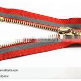 Wholesale No 5 Reflective Metal Zipper With Customized Slider thumbnail-4