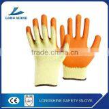 10G poly/cotton liner with Latex coated safety working glove