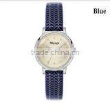 Water Resistant Silver Casing Watch 60s Style Wristwatch Colorful Lady Leather Watches thumbnail-2