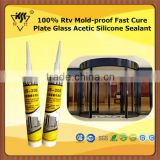 100% Rtv Mold-proof Fast Cure Plate Glass Acetic Silicone Sealant