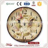 Good Quality Flowers Bloom Breath Decorative Sunset Mdf Clock for Lounge thumbnail-1
