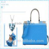 Fresh Colourful PU Tote Handbag for Women thumbnail-1