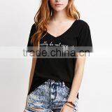 new fashion summer deep V t shirt sexy t shirt for lady printed t shirt                        
                                                Quality Choice