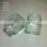 200ml Stock Square Glass Jars With Screw Tin Lids thumbnail-1