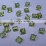 Peridot 4mm Sq. Cut/faceted Gem Stone thumbnail-1