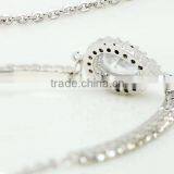 18K Rose Gold and White Gold Plated Jewelry Women Chain and Micro AAA Cubic Zircon Pave 2 Carat Pear Cut CZ Bracelet thumbnail-3