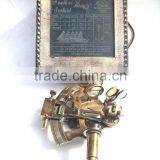 Brass Nautical Sextant German Pattern With Antique White Leather Print Glassbox thumbnail-1