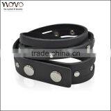 Dongguan Jewelry Factory Lobster Clasp Stainless Steel Bulk Leather Bracelet thumbnail-6