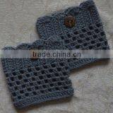 Varies Colors Hand Knit Women Leg Warmers With Buttons thumbnail-3