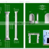 Big Size Interior And Outside Decorative Gypsum Plaster Concrete Cement GRC Roman Pillars Column thumbnail-2