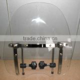 fashionable universal motorcycle wind shields with chromed bracket