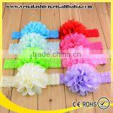 Lace Elastics Chiffon Flower Baby Hair Colorful Head Bands thumbnail-4