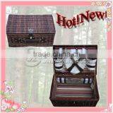 Promotional New Decorative Picnic Basket in Cheap Prices for 4people thumbnail-1
