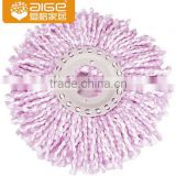 high quality floor cleaning spin washable microfiber round mop heads