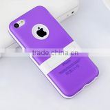 Purple combo pc and tpu case for iphone 5c stand case made in China