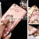 Bling Diamond Ring Holder Phone Case Crystal Flexible TPU Cover for Iphone 6 With Kickstand thumbnail-5
