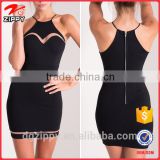 2016 New Arrival Korean Sexy Black Bodycon Mini Dress