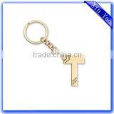 Custom Cheap Copper Gold Letter Keychain