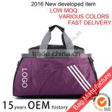 custom stylish gym cheap women bag with compartments pockets