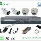 h.264 cctv camera dvr kit + 2pcs indoor and 2pcs outdoor camea + 4 rolls cable+ power supply and accessories (GRT-D3604EK5-4CT)