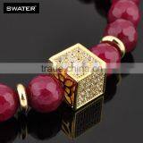 Express Jewelry Coral Pink Stone Bracelet thumbnail-4