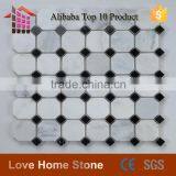 Crarara White and Black Floor Tile, Wall Tiles,polished Octagon Marble thumbnail-2