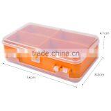 14 * 8.3 * 4.1cm Double Sided Transparent Visible Plastic Fishing Lure Hook Tackle Box 9 Compartments thumbnail-4