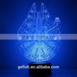 3D Acrylic Spaceship Led Lamp Display Whole Sale