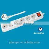 Hot Sale High Quality 6 Way Extension French Socket Power Strip CE 16A 220V China Socket Children Protector