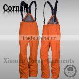 Custom Multicolor Two Side Pocket Mens Elastic Belt Ski Pants Breathable Polyester Cargo Pants