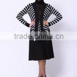 2016 PRETTY STEPS Winter Collections Hot Casual Fashion Women Long Sleeve Striped Tops Cardigan Jacket thumbnail-1