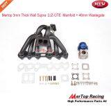 Mertop 3mm Thick Black Coated T4 DivideToyot* Supra 93-98 2JZ-GTE 2JZ Twin Turbo Turbo Manifold +46mm Wastegate thumbnail-1