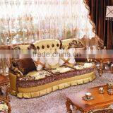 Luxury European Victorian Style Living Room Golden Sofa Set/Fancy Palace Noble EmbroideryTufted Button Fabric Sofa With Cushions thumbnail-2
