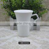 Cheap White Ceramic Mugs Bulk Wholesale,simple Style Porcelain Mug Stoneware Mug thumbnail-1