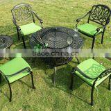 2017 Sigma Cast Aluminum Garden Dining Set Outdoor Table And Chairs thumbnail-1