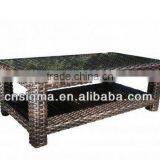 2017 Trade Assurance Hot Sale New Products Rectangle Rattan Outdoor Garden Patio Coffee Table Furniture thumbnail-1
