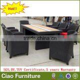 Garden Furniture Outdoor Dining Set Rectangle Table and Chair thumbnail-3