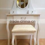 French Style Dressing Table With Stool and Mirror thumbnail-6