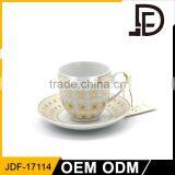 2017 NEW OEM Certificated Ceramic Cup and Saucer,customized High Quality Tea Set, Factory Direct Coffee Set thumbnail-1