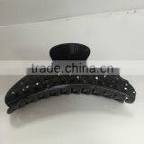 2016 Big Black Beautiful Rhinestone Floral Hair Clips Plastic Hairpin for Women