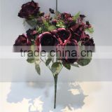 brand name decorative artificial flowers red bundled rose big rose flower