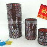 Wedding Gift Red Mosaic Chinese Vase Glass Cylinder thumbnail-2