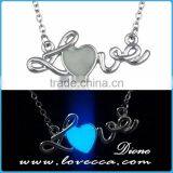 Hot Selling Women Jewelry Luminous Love Style Glowing Heart Necklace thumbnail-4