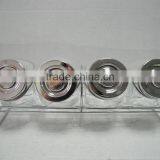 Plum Oval Glass Candy Jar Set for Food With Rack thumbnail-1